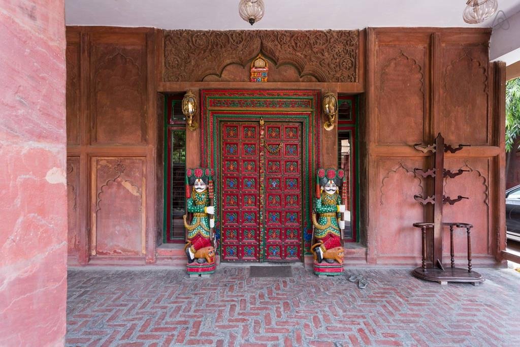 Ornate painted entrance door